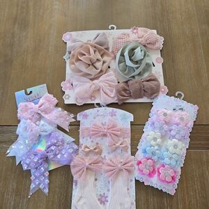 Assorted Bow and Flower Hair Accessories Set for Kids